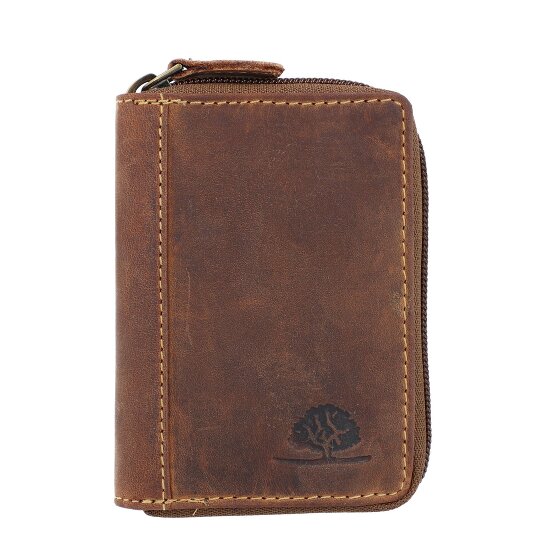 Greenburry Porta carte di credito vintage RFID in pelle 7,5 cm