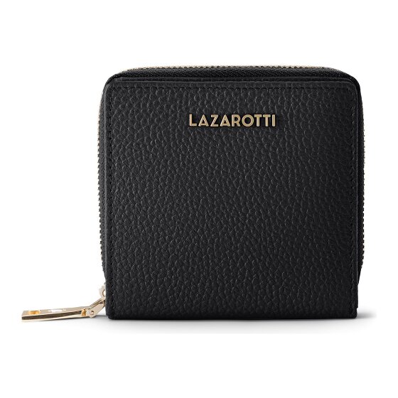 Lazarotti Portafoglio Bologna in pelle, medio, con chiusura a zip perimetrale, 10 cm