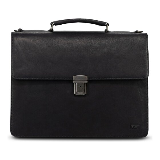 Jost Glasgow Valigetta Protezione RFID Vera Pelle 40 cm Vano porta PC