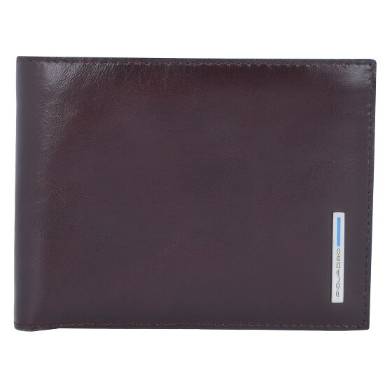 Piquadro Portafoglio quadrato in pelle blu 12,5 cm