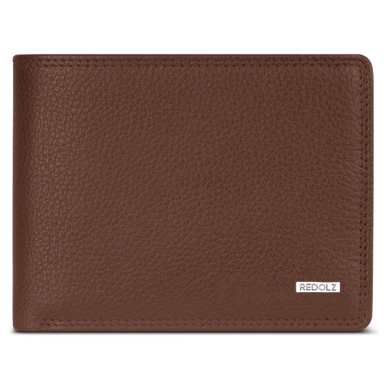 Redolz Portafoglio QF RFID in pelle 12 cm pieghevole con scomparto con zip