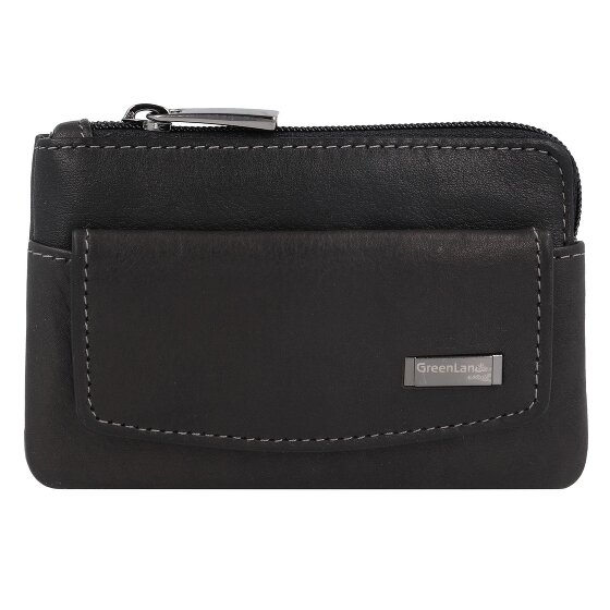 Greenland Nature Portachiavi in nappa nera RFID in pelle 11,5 cm