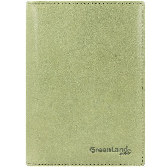 Greenland Nature Custodia per passaporto in pelle RFID di colore morbido 12 cm