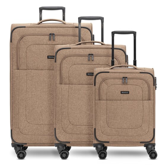 Redolz Essentials 12 THREE SET 4 ruote Set di valigie 3 pezzi con piega di espansione