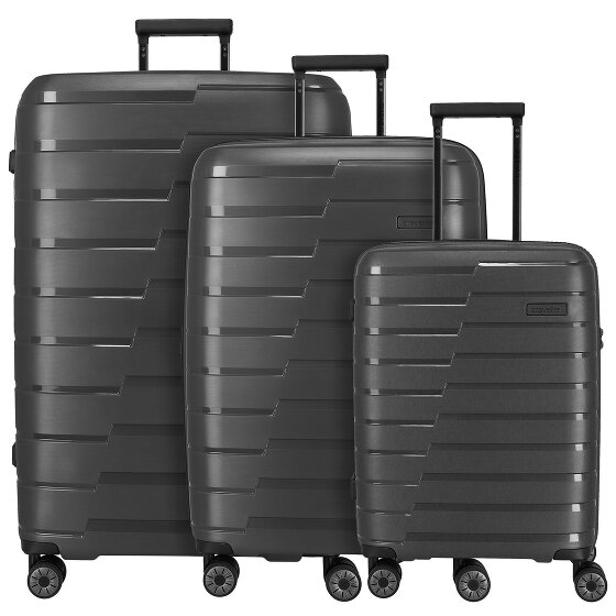Travelite Air Base 4 ruote Set di valigie 3 pezzi espandibile