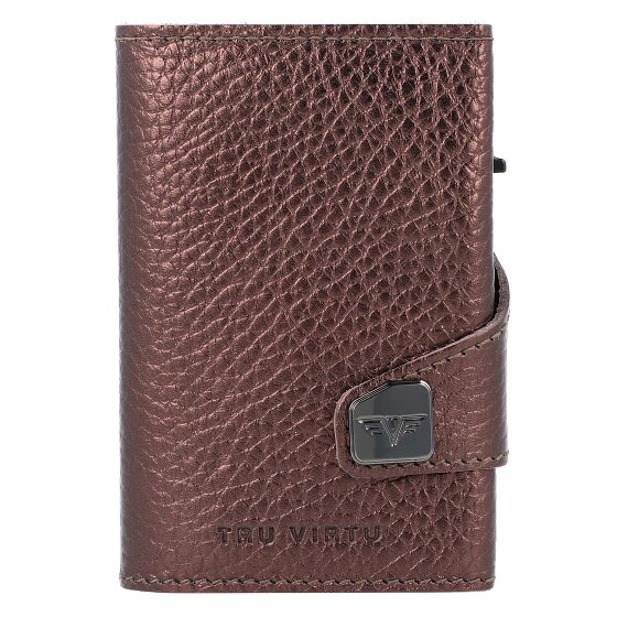 Tru Virtu Custodia per carte di credito RFID in pelle 6,5 cm
