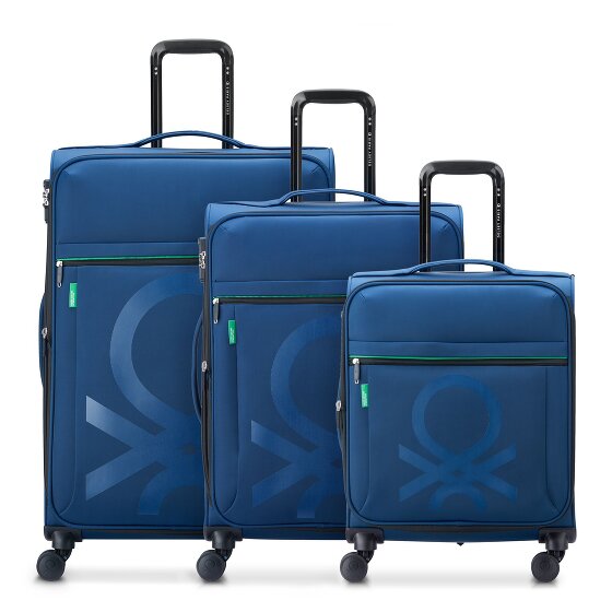 Delsey Paris x United Colors of Benetton Colour Block Set di valigie a 4 ruote 3 pezzi.