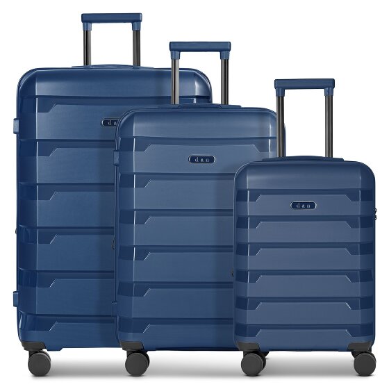 d&n South Dakota 4 ruote Set di valigie 3 pezzi con piega di espansione