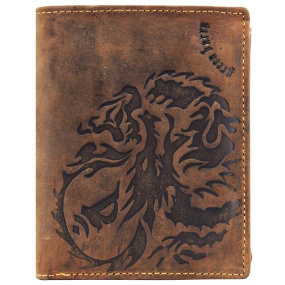 Greenburry Portafoglio Dragon vintage in pelle 10 cm