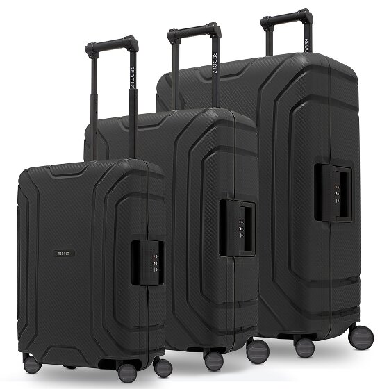 Redolz Set di valigie Essentials 15 a 4 ruote 3 pezzi con chiusura a tre punti