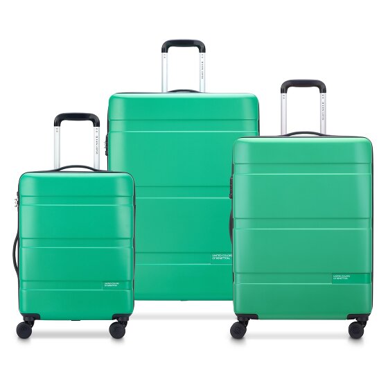 Delsey Paris x Set di valigie a 4 ruote United Colors of Benetton Now Hardside 3 pezzi con piega elastica