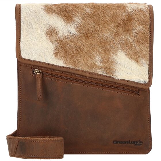 Greenland Nature Borsa a tracolla in pelle naturale combinata 26 cm