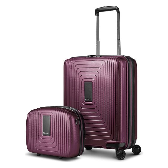 Redolz Set di valigie Essentials 14 2 pezzi trolley da cabina con piega elastica e beauty case