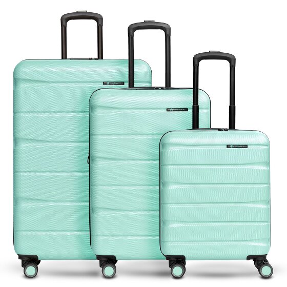 Franky Munich 4.0 Set di valigie a 4 ruote, 3 pezzi con piega elastica