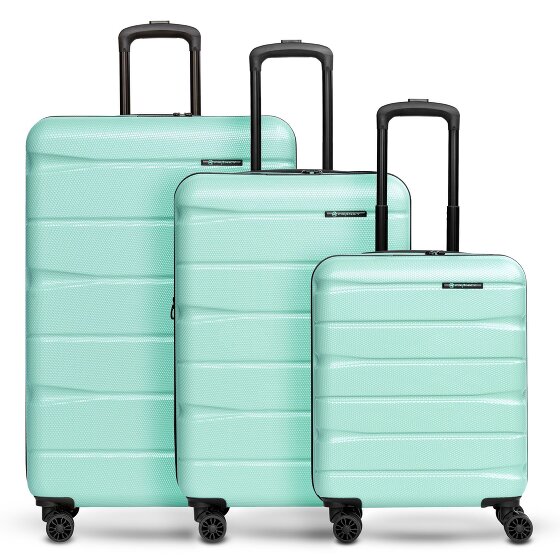 Franky Munich 4.0 Set di valigie a 4 ruote, 3 pezzi con piega elastica