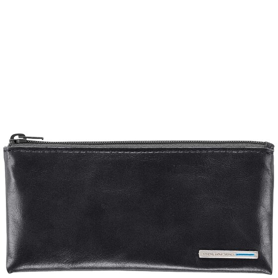 Piquadro Portachiavi quadrato blu in pelle 14 cm