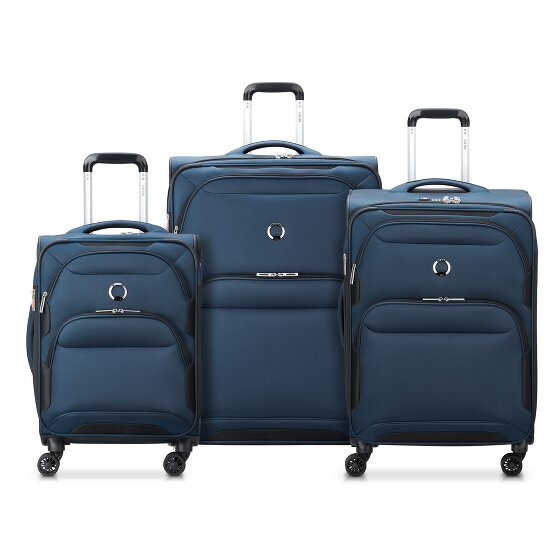 Delsey Paris Sky Max 2.0 4 ruote Set di valigie 3 pezzi con piega di espansione
