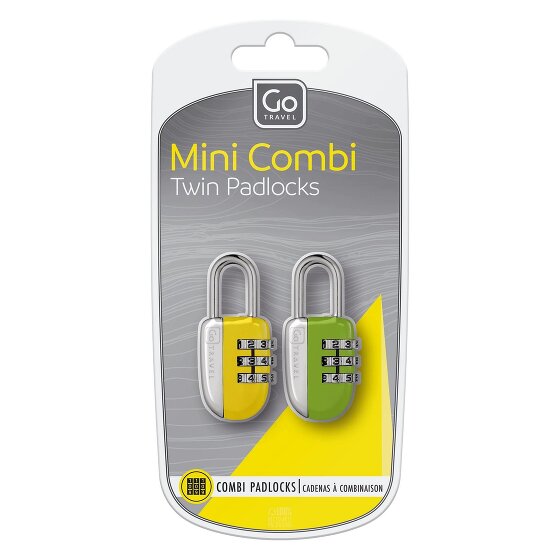 Go Travel Set di serrature a combinazione 2 pezzi.