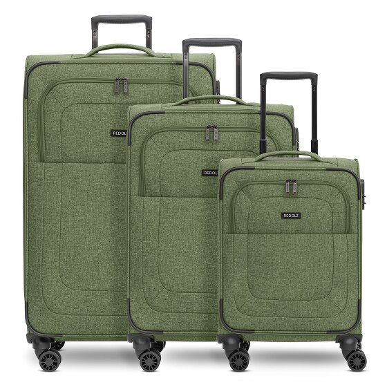 Redolz Essentials 12 THREE SET 4 ruote Set di valigie 3 pezzi con piega di espansione