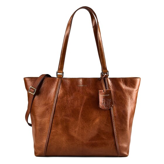 Burkely Fine Florence Borsa shopper Vera Pelle 37 cm Vano porta PC
