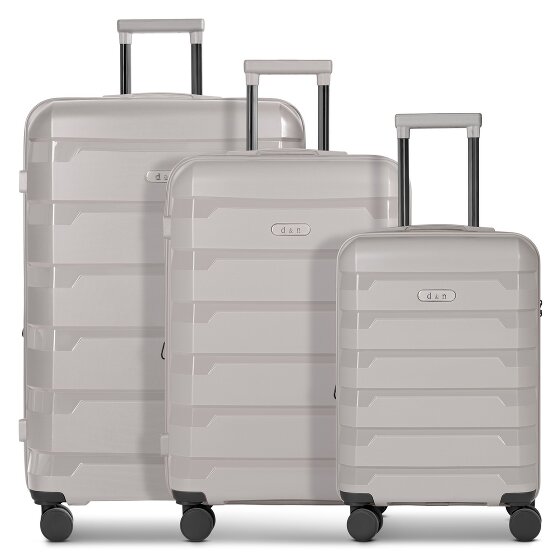 d&n South Dakota 4 ruote Set di valigie 3 pezzi con piega di espansione