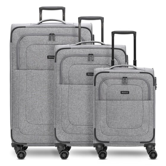 Redolz Essentials 12 THREE SET 4 ruote Set di valigie 3 pezzi con piega di espansione
