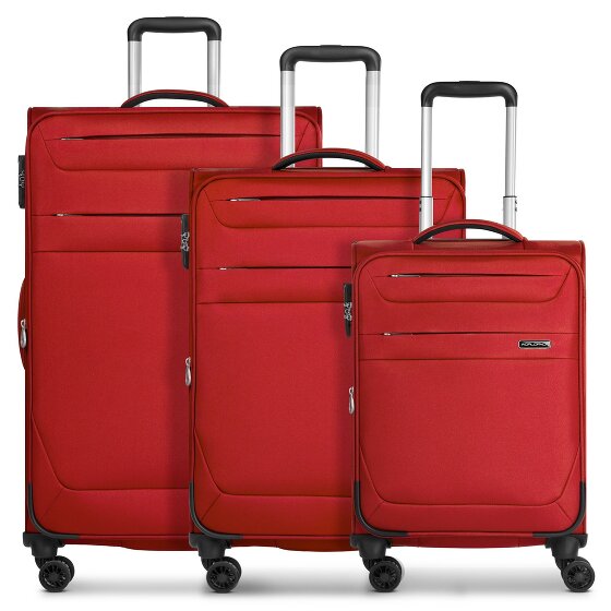 Worldpack Chicago 4 ruote Set di valigie 3 pezzi con piega di espansione