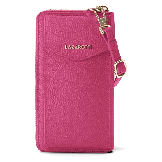 Lazarotti Bologna Portafoglio in pelle con zip Custodia per cellulare in pelle 19 cm