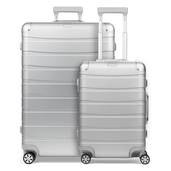 Redolz Set di valigie in alluminio a 4 ruote Pro S+L