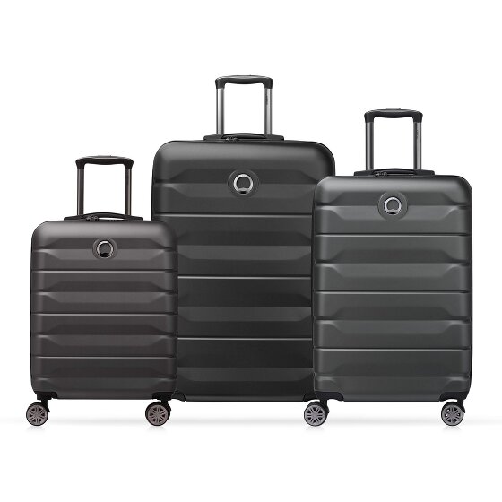 Delsey Paris Air Armour 4 ruote Set di valigie 3 pezzi con piega di espansione