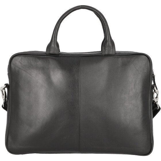 Dermata Cartella in pelle con scomparto per laptop da 39 cm