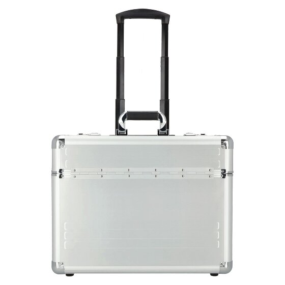 Dermata Trolley pilota a 2 ruote in alluminio, 48 cm, con scomparto per laptop