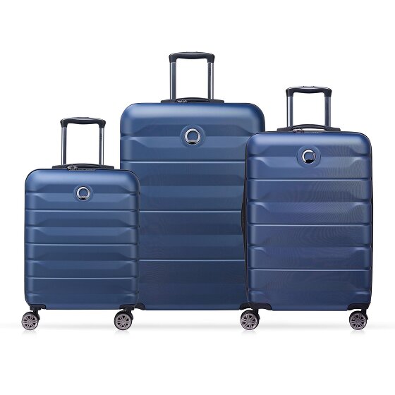 Delsey Paris Air Armour 4 ruote Set di valigie 3 pezzi con piega di espansione