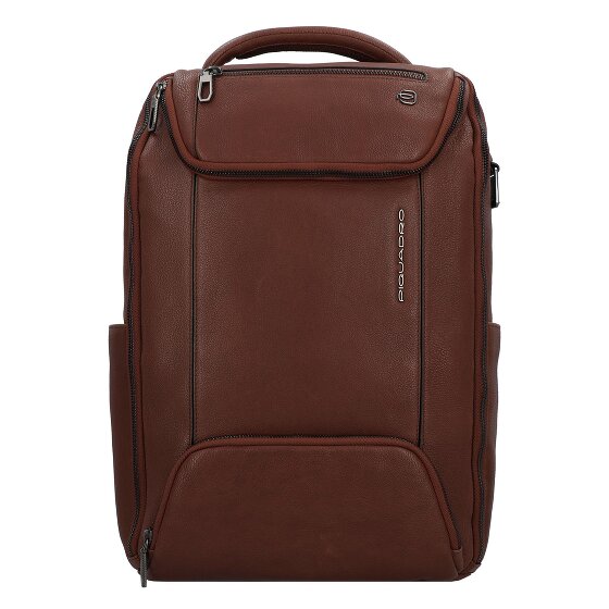 Piquadro Cronus Zaino da lavoro Protezione RFID Vera Pelle 41 cm Vano porta PC