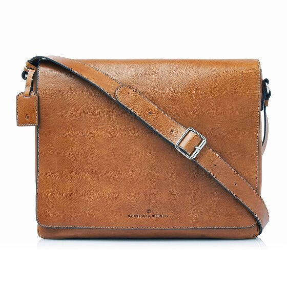 Castelijn & Beerens Mark Cartella Messenger Protezione RFID Vera Pelle 39 cm Vano porta PC