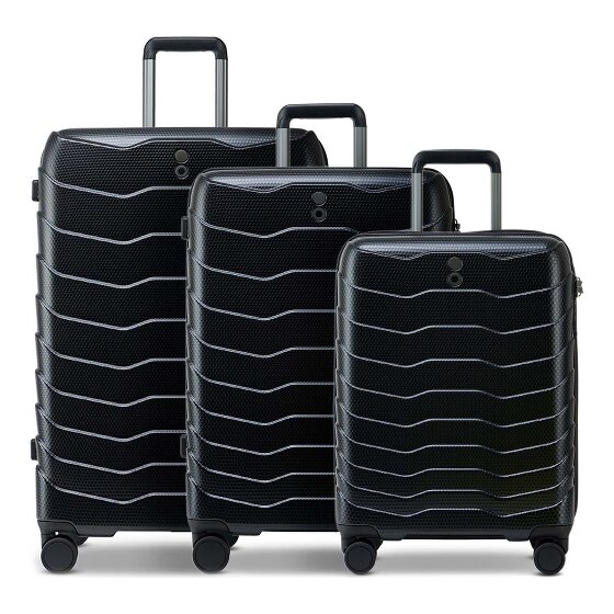 Echolac Exo 4 ruote Set di valigie 3 pezzi espandibile