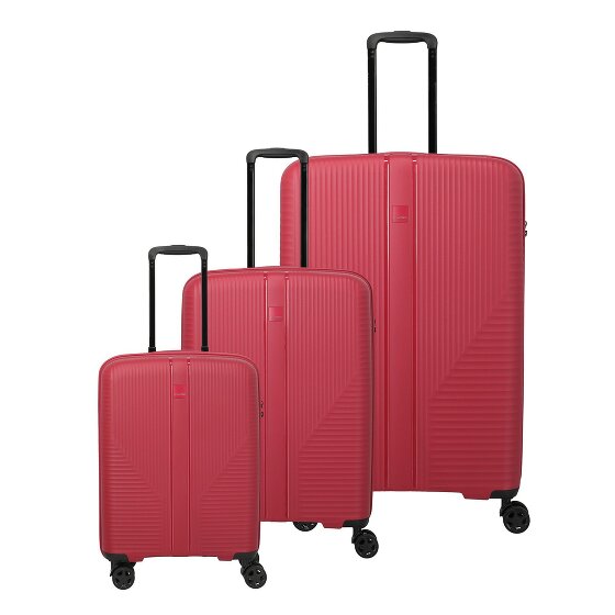 Travelite Air Stripe 4 ruote Set di valigie 3 pezzi con piega di espansione