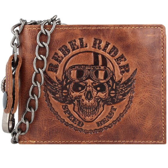 Greenburry Portafoglio Rebel Rider Biker in pelle 13 cm