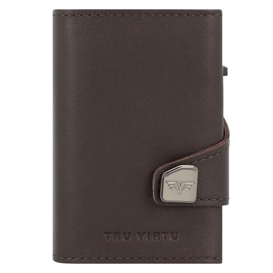 Tru Virtu Custodia per carte di credito Click & Slide Portafoglio RFID in pelle 6,5 cm