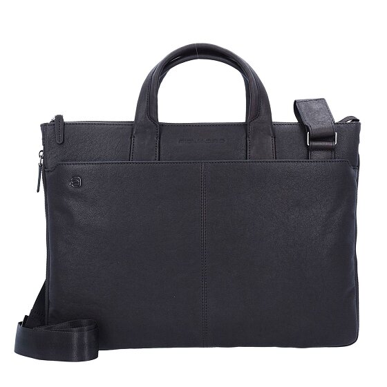 Piquadro Black Square Valigetta Vera Pelle 42 cm Vano porta PC