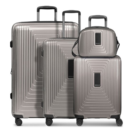 Redolz Set di valigie Essentials 14 a 4 ruote + beauty case 4 pezzi con piega elastica
