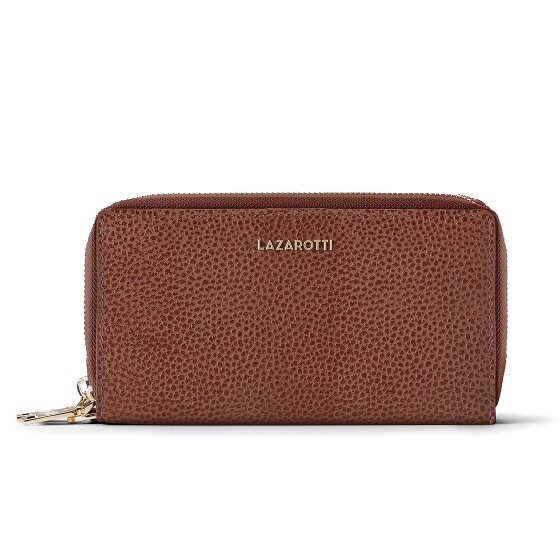 Lazarotti Bologna Leather XL Portafoglio con doppia zip in pelle RFID 20 cm