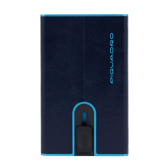 Piquadro Black Square Custodia per carta di credito Protezione RFID Pelle 6 cm