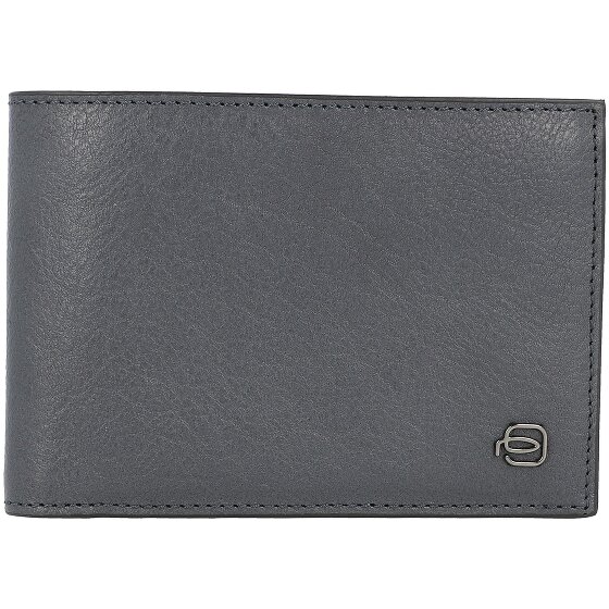 Piquadro Portafoglio quadrato nero RFID in pelle 12,5 cm