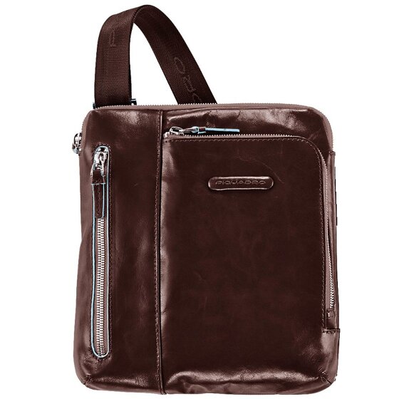 Piquadro Borsa a tracolla quadrata blu in pelle 21 cm