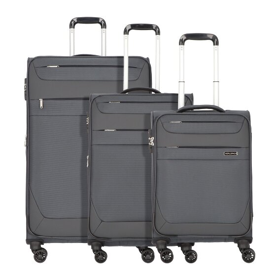 Worldpack Dublin 4 ruote Set di valigie 3 pezzi con piega di espansione
