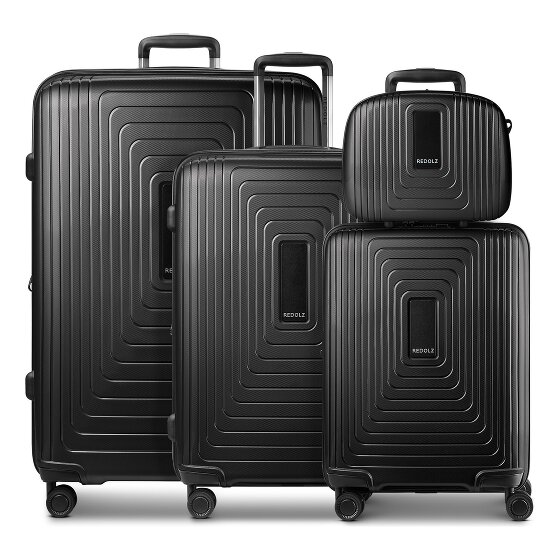 Redolz Set di valigie Essentials 14 a 4 ruote + beauty case 4 pezzi con piega elastica