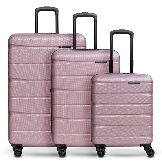 Franky Munich 4.0 Set di valigie a 4 ruote, 3 pezzi con piega elastica