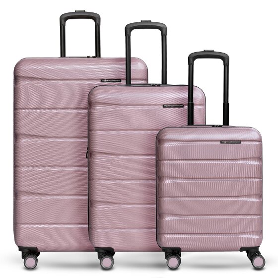 Franky Munich 4.0 Set di valigie a 4 ruote, 3 pezzi con piega elastica