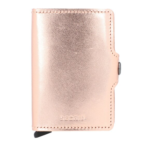 Secrid Twinwallet Porta carte di credito metallizzato RFID in pelle 7 cm